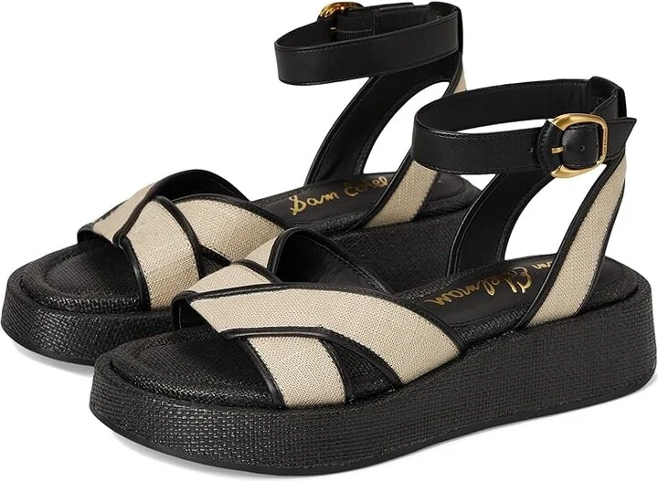 Sam Edelman Nylie Women's Sandals Natural/Black : 7.5 M, Synthetic