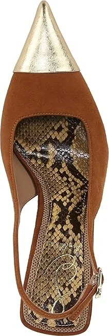 Sam Edelman Odette 2 High Women's Heels Frontier Brown/Amber Gold : 8.5 M, Leather - Image 2