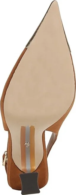Sam Edelman Odette 2 High Women's Heels Frontier Brown/Amber Gold : 8.5 M, Leather - Image 3