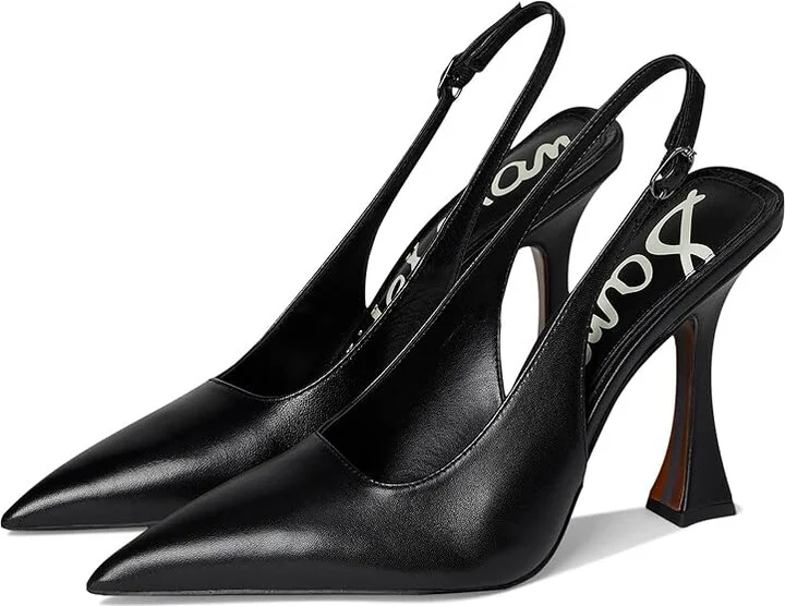 Sam Edelman Odette High Women's Heels Black Smooth Leather : 11 M