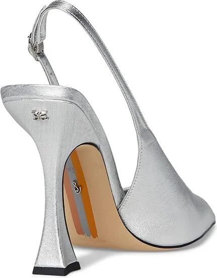 Sam Edelman Odette High Women's Heels Soft Silver 1 : 9 M, Leather - Image 4