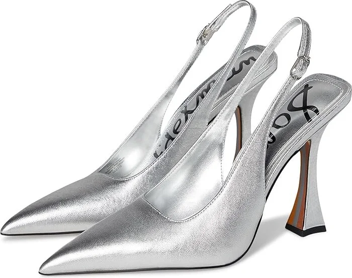 Sam Edelman Odette High Women's Heels Soft Silver 1 : 9 M, Leather