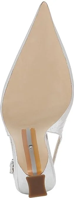 Sam Edelman Odette High Women's Heels Soft Silver : 5 M, Leather - Image 3