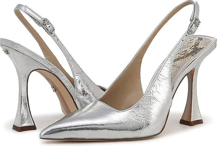 Sam Edelman Odette High Women's Heels Soft Silver : 5 M, Leather - Image 4