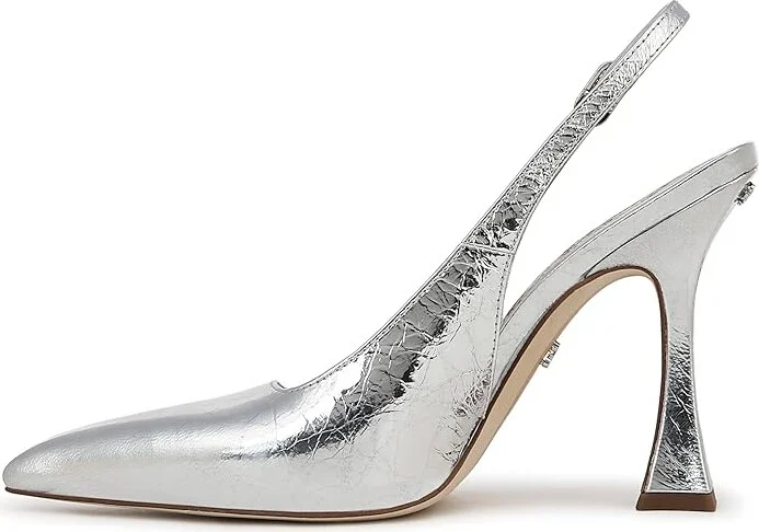 Sam Edelman Odette High Women's Heels Soft Silver : 5 M, Leather - Image 5