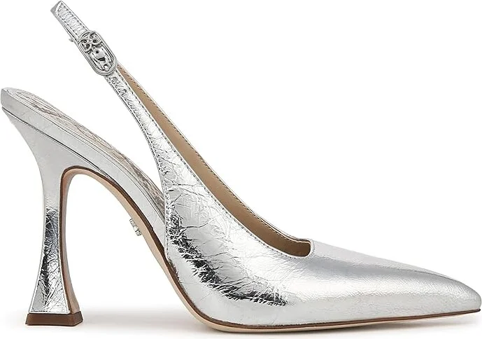 Sam Edelman Odette High Women's Heels Soft Silver : 5 M, Leather - Image 6