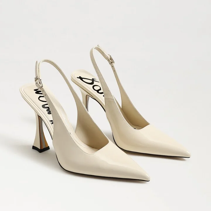 Sam Edelman Odette Slingback Pump Modern Ivory Patent Leather