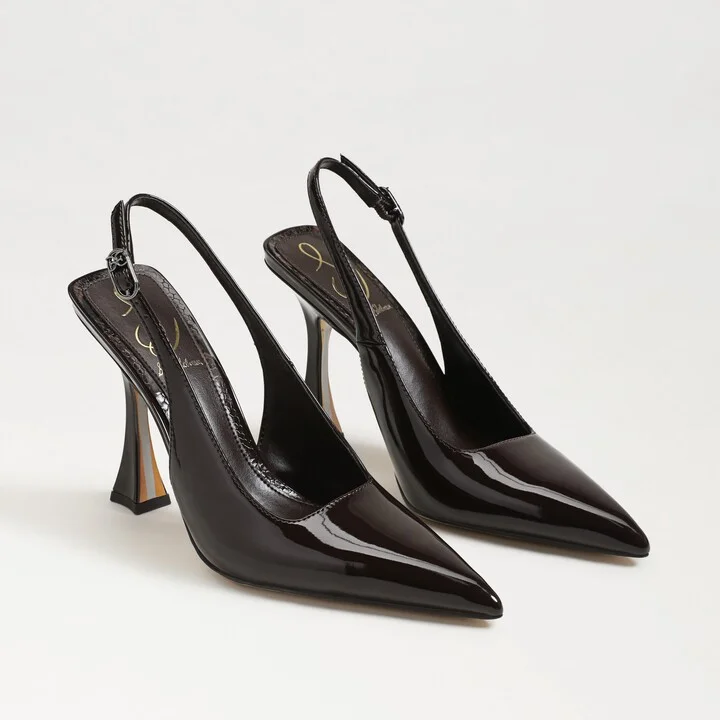 Sam Edelman Odette Slingback Pump Rich Chocolate Patent