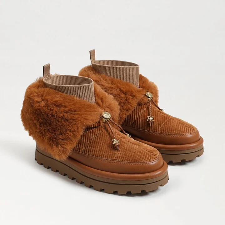 Sam Edelman Olin Lug Sole Bootie Harvest Brown