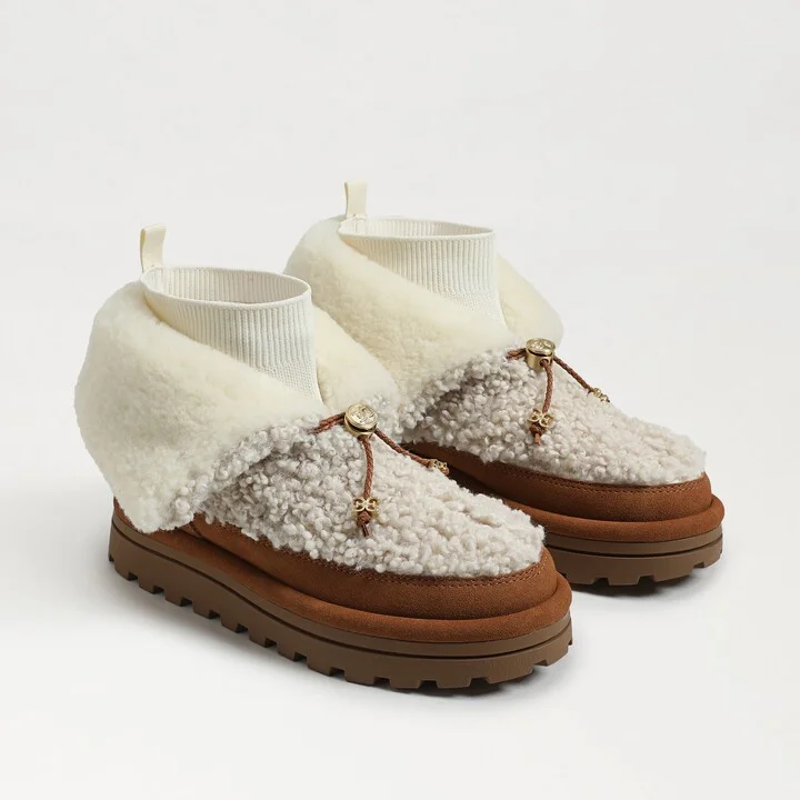 Sam Edelman Olin Lug Sole Bootie Natural/Harvest Brown