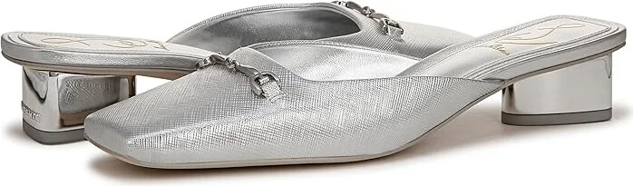 Sam Edelman Ollie High Women's Heels Soft Silver : 6.5 M, Leather - Image 4