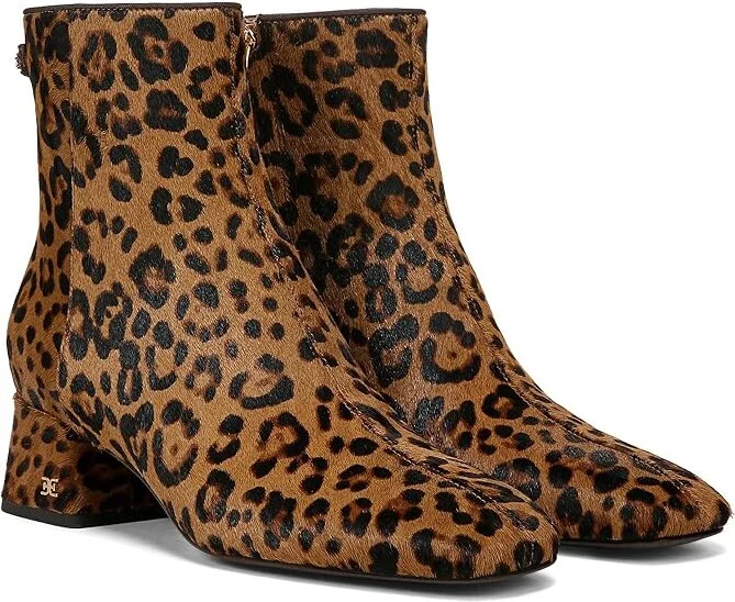 Sam Edelman Paige 2 Women's Boots Granada Tan Leopard : 7 M, Leather