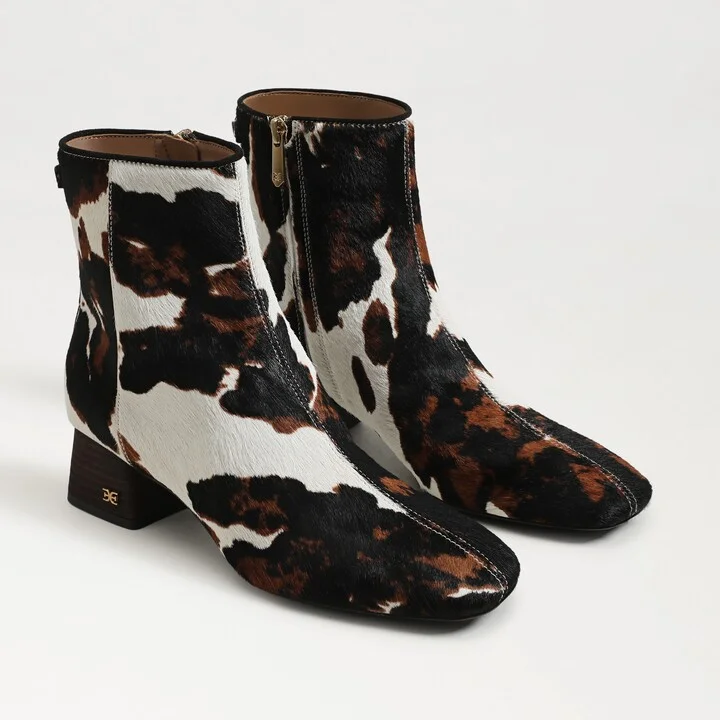 Sam Edelman Paige Ankle Boot Brown Multi Calf Hair/Leather