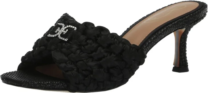 Sam Edelman Paisley Heeled Sandal Black 6.5 Medium