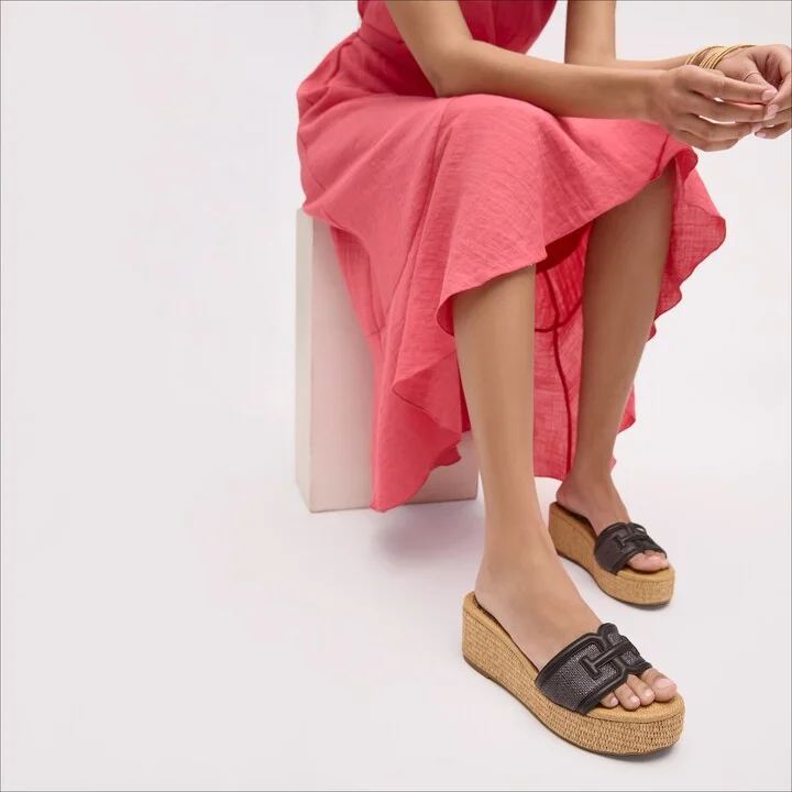 Sam Edelman Pauleena Espadrille Sandal Black Leather