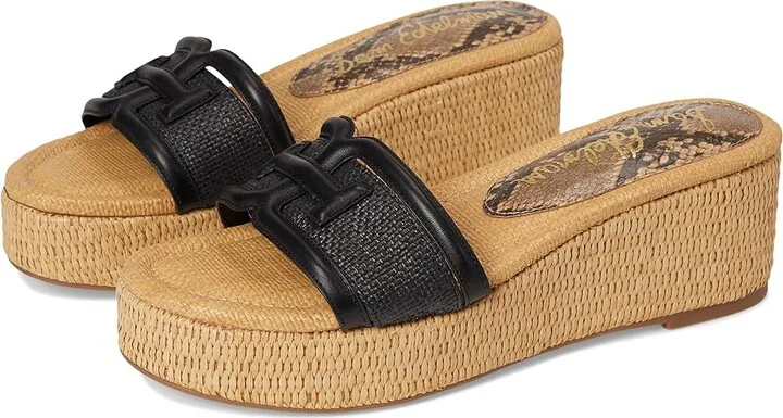 Sam Edelman Pauleena Women's Sandals Black : 6.5 M, Leather