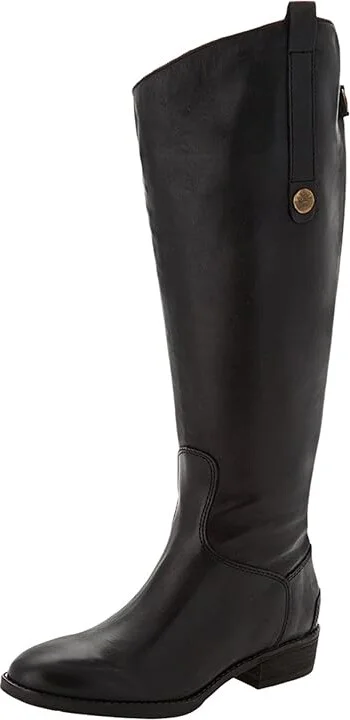 Sam Edelman Penny 2 Wide Calf Leather Riding Boot Women's Zip Boots Black : 7.5 M - Image 2
