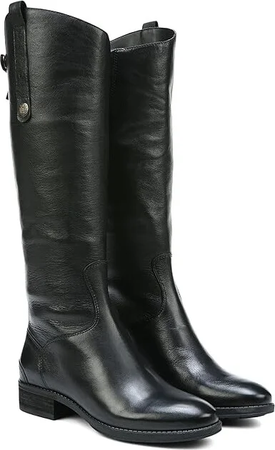 Sam Edelman Penny 2 Wide Calf Leather Riding Boot Women's Zip Boots Black : 7.5 M