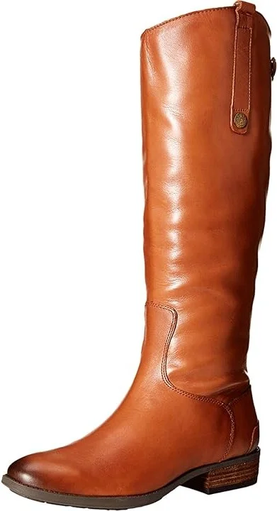 Sam Edelman Penny Leather Riding Boot Women's Zip Boots Whiskey : 9.5 M - Image 2