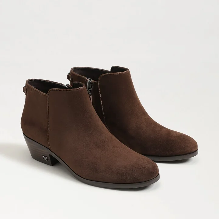 Sam Edelman Petty Ankle Bootie Mustang Brown Suede