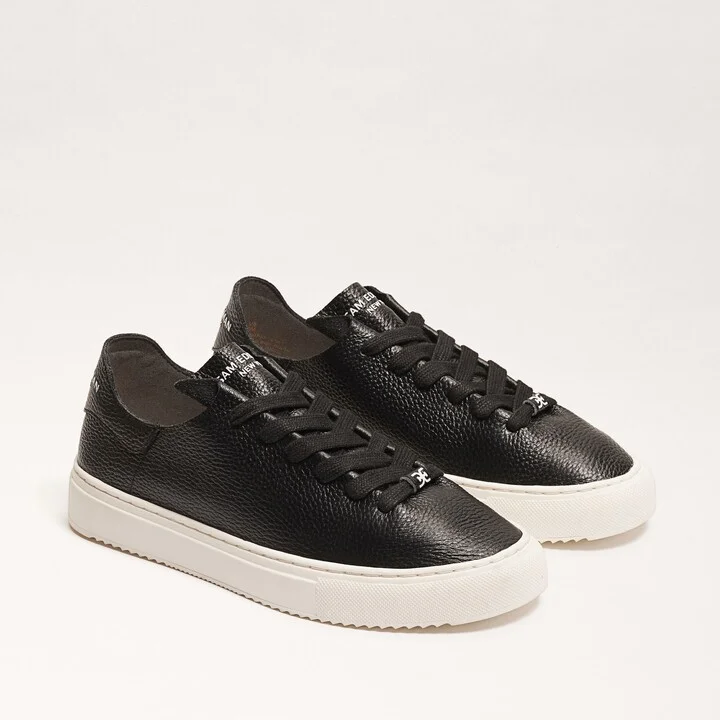 Sam Edelman Poppy Lace Up Sneaker Black Leather