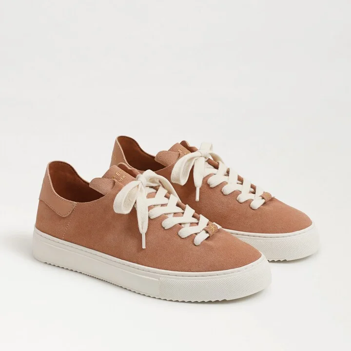 Sam Edelman Poppy Lace Up Sneaker Tuscan Clay Suede