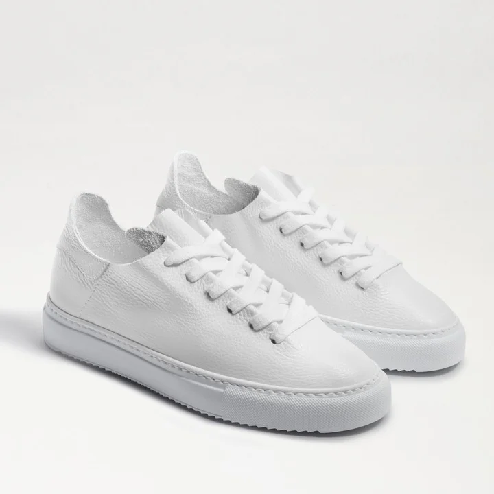 Sam Edelman Poppy Lace Up Sneaker White Leather