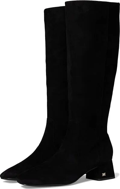 Black Suede Wide Calf