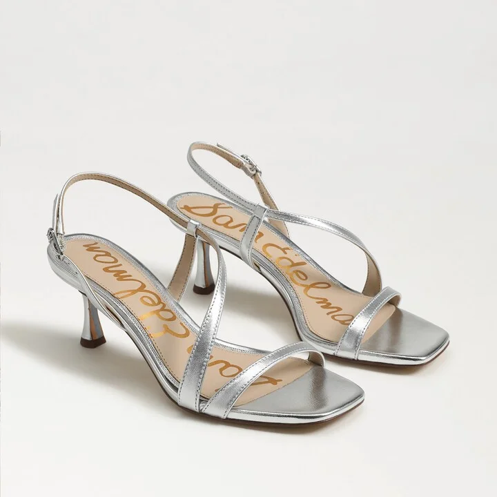 Sam Edelman Prance Strappy Heel Silver Metallic