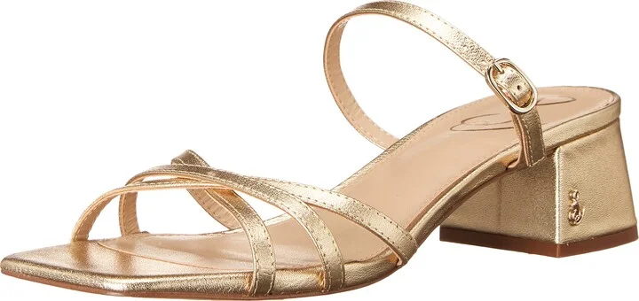 Sam Edelman Rachelle Heeled Sandal Gold Leaf 5 Medium
