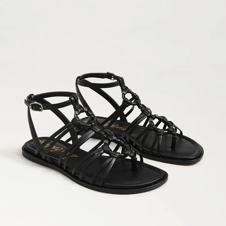 Sam Edelman Raye Gladiator Sandal Black Leather