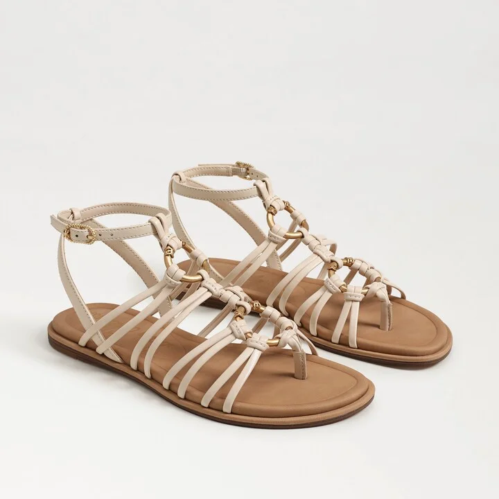 Sam Edelman Raye Gladiator Sandal Ecru Sand Leather