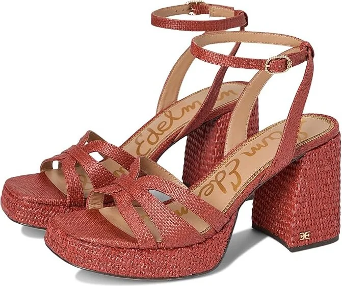 Sam Edelman Reese Women's Sandals Warm Sienna : 10 M, Leather