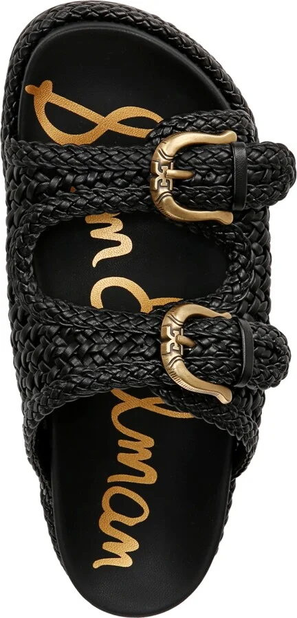 Sam Edelman Reid Woven Double Buckle Platform Sandals - Image 4