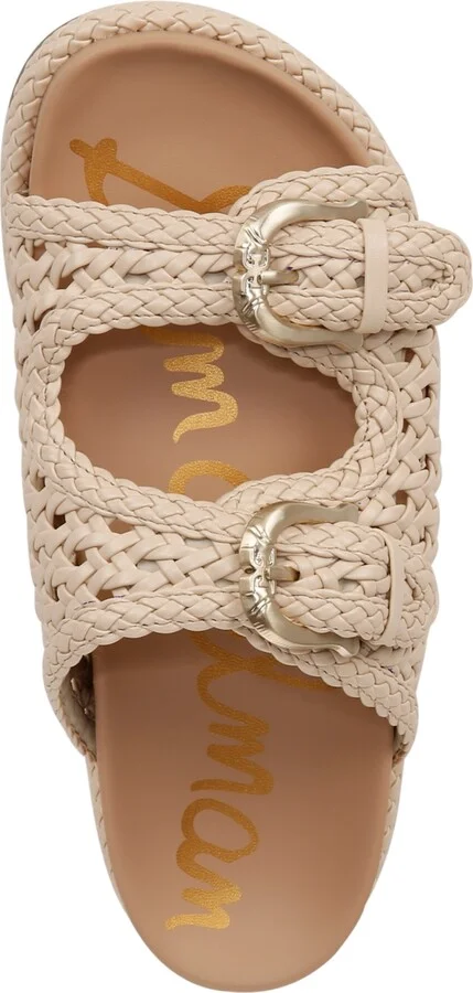Sam Edelman Reid Woven Double Buckle Platform Sandals - Image 8