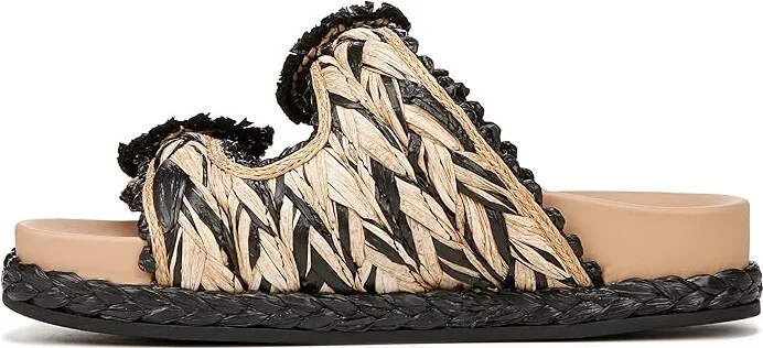 Sam Edelman Reina Women's Dress Flat Shoes Black/Natural : 5 M, Textile - Image 5