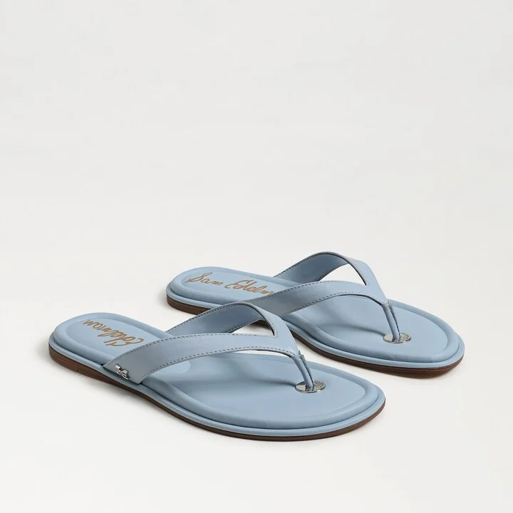 Sam Edelman Remi Leather Flip Flop Blue Breeze Leather