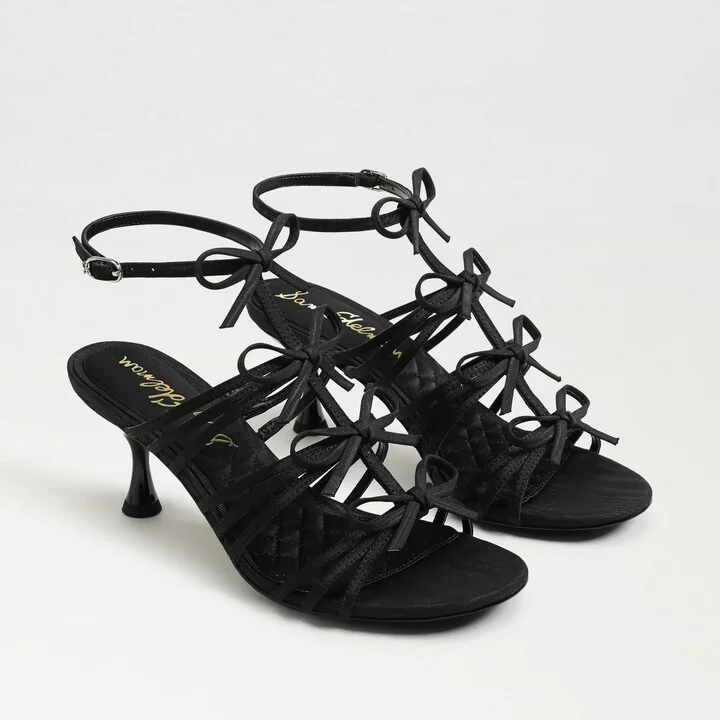 Sam Edelman Rhoda Strappy Sandal Black Fabric