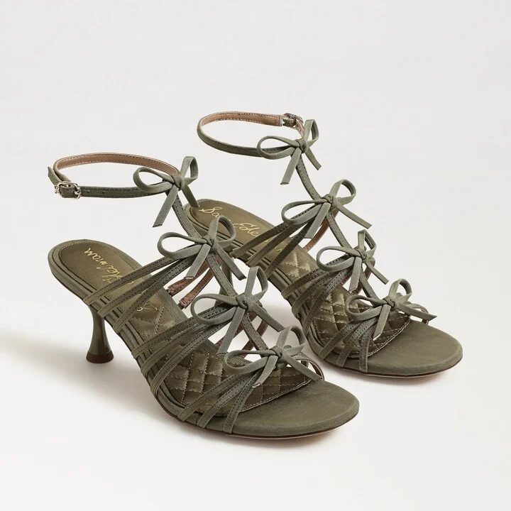 Sam Edelman Rhoda Strappy Sandal Light Olive Fabric