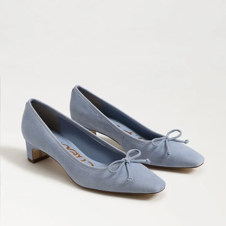Sam Edelman Rinda Pointed Toe Pump Billow Blue Suede