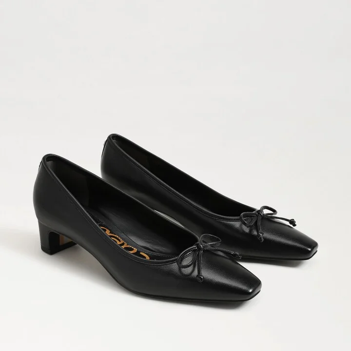 Sam Edelman Rinda Pointed Toe Pump Black Leather
