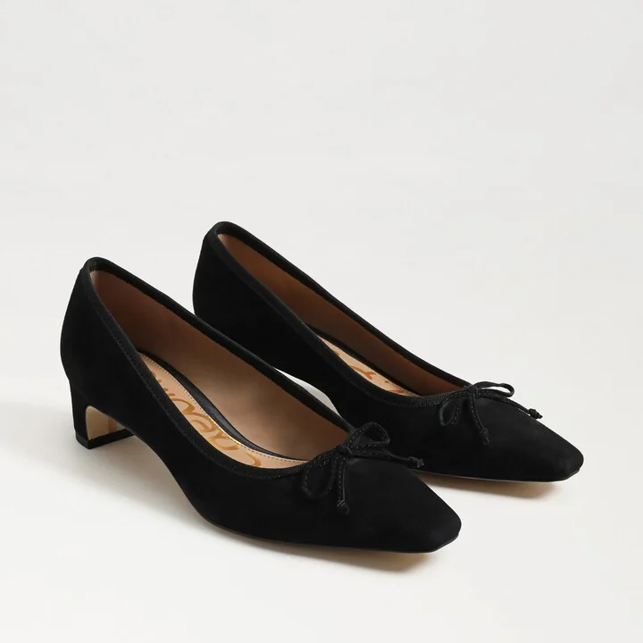 Sam Edelman Rinda Pointed Toe Pump Black Suede