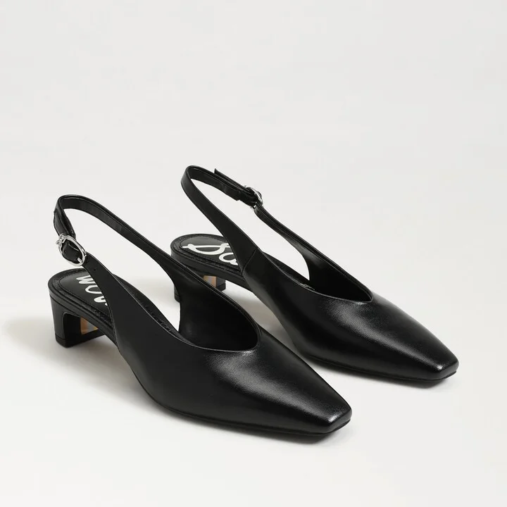 Sam Edelman Ronnie Slingback Heel Black Leather