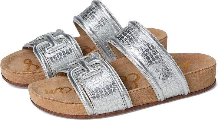 Sam Edelman Rowan Women's Shoes Soft Silver : 6 M, Leather