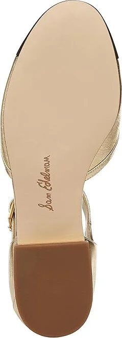 Sam Edelman Rylie Women's Flat Shoes Amber Gold/Black : 6.5 M, Leather/Rubber - Image 3