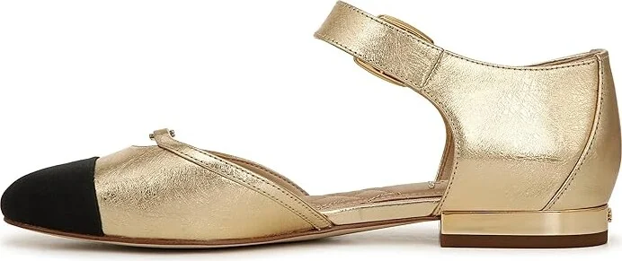 Sam Edelman Rylie Women's Flat Shoes Amber Gold/Black : 6.5 M, Leather/Rubber - Image 5
