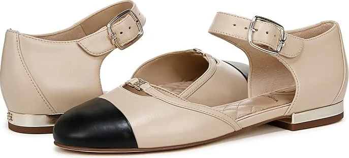 Sam Edelman Rylie Women's Flat Shoes Summer Sand/Black : 7 M, Leather/Rubber - Image 4