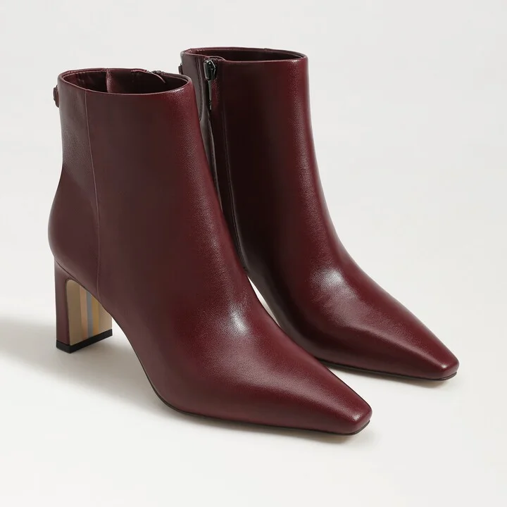 Sam Edelman Saige Ankle Bootie French Merlot Leather