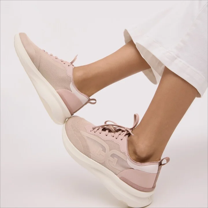 Sam Edelman Sarita Performance Athletic Sneaker Beige/Rose Multi Mesh
