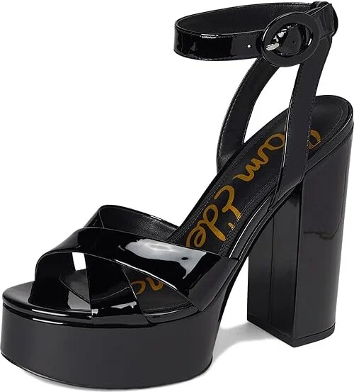 Sam Edelman Savannah High Women's Heels Black Patent : 11 M, Faux Leather - Image 5